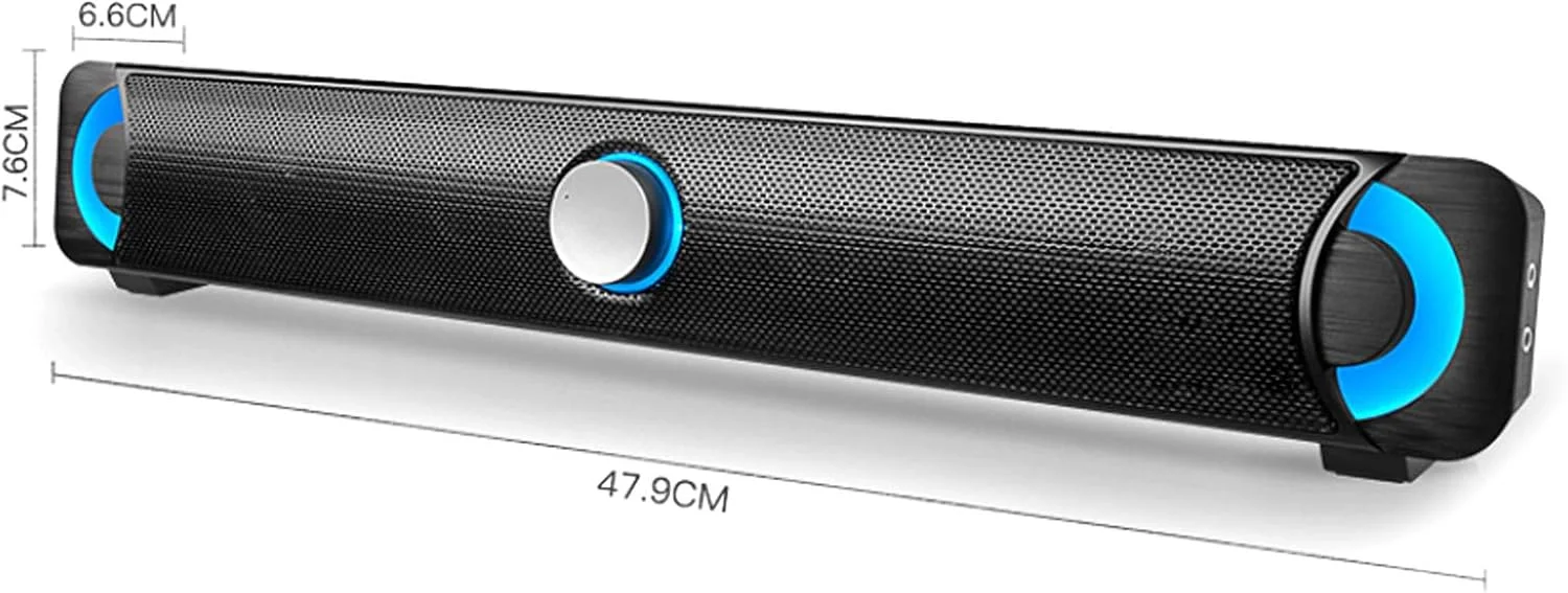 نوار صوتی تلویزیون حالت فراگیر سه بعدی مینی نوار صوتی قابل حمل بلندگوهای بی سیم برای سینمای خانگی کانال 2.0 نوار صوتی بلوتوث، سازگار با بلوتوث USB قابل حمل با سیم جدید