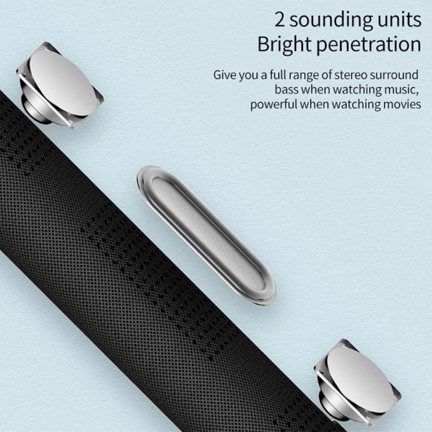 اسپیکر تلویزیون ساندبار بلوتوث 4.2 قدرت بالا 5 اهم باتری داخلی 2200 میلی آمپر ساعتی با ظرفیت زیاد برای مهمانی خانگی فیلم تلویزیون فضای باز جدید