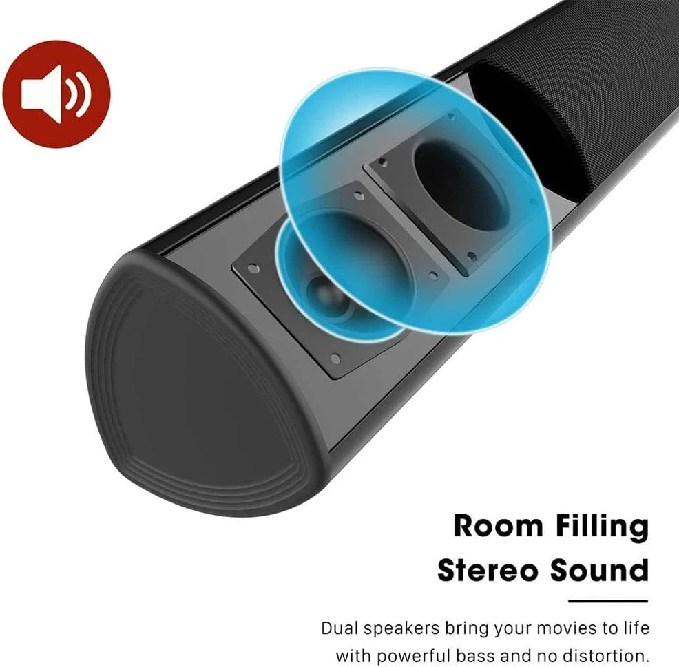 مینی ساندبار اسپیکر بیسیم قابل حمل برای صدای شفاف و قدرتمند بلوتوث 5.0 با برد 10 متر طراحی شیک مقاوم و ضد ضربه صدای فراگیر 360 درجه واقعی مدل جدید مینی ساندبار اسپیکر بیسیم قابل حمل برای صدای شفاف و قدرتمند بلوتوث 5.0 با برد 10 متر طراحی شیک مقاوم و ضد ضربه صدای فراگیر 360 درجه واقعی مدل جدید