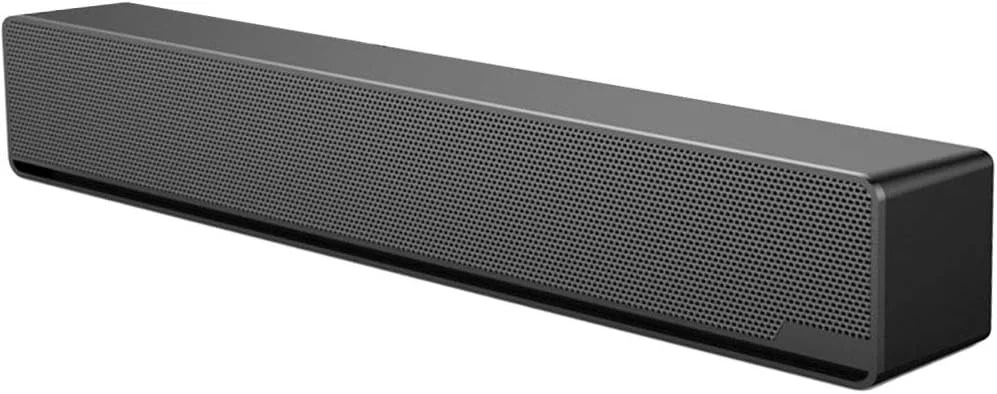 اسپیکر بلوتوثی کوچک بی سیم ساندبار برای تلویزیون 12 واتی با طراحی مقاوم و تغذیه از طریق USB، صدای شفاف و قدرتمند، سبک و مستحکم، مشکی مدل جدید