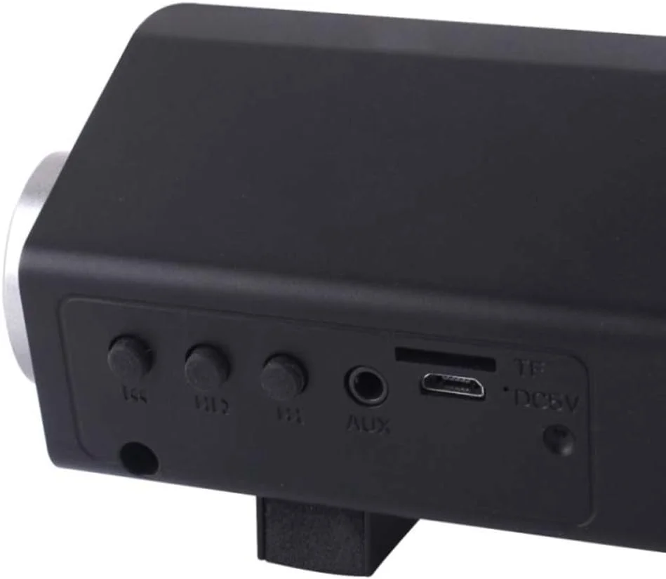 اسپیکر ساندبار برای تلویزیون، مناسب منزل، دارای دو اسپیکر داخلی قدرتمند 5 واتی، پخش صدا از طریق بلوتوث 3.0 تا فاصله 10 متری، سبک و مقاوم، مدل جدید