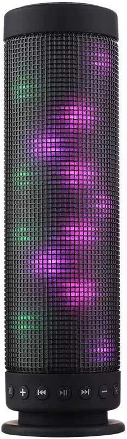 اسپیکر خانگی با نورهای ال ای دی رنگی، بلوتوث 5.0 قدرتمند با جلوه های نورپردازی استیج، پشتیبانی از منبع تغذیه سه بعدی، مناسب برای محیط های مختلف