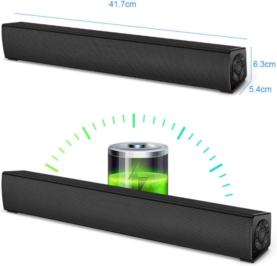 اسپیکر ساندبار کامپیوتر، ساندبار استریو سینمای خانگی با سیم و بی سیم، اسپیکر بلوتوثی قابل شارژ، اتصال آسان و جفت سازی استریو بی سیم