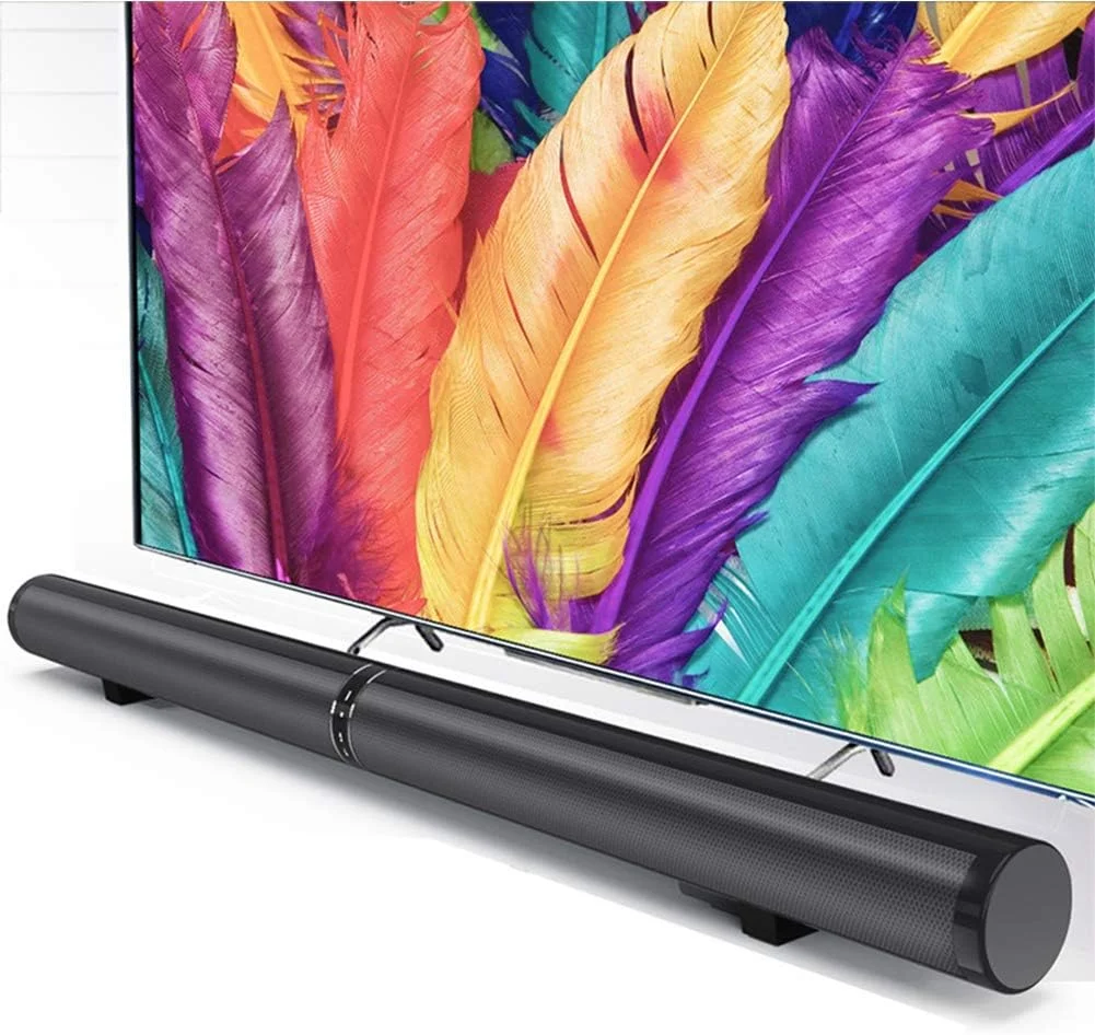 اسپیکر بی‌سیم قابل حمل ساندبار سینمای خانگی برای صدای فراگیر سه بعدی استریو 360 درجه بلوتوث 4.2 این ساندبار دارای ساب ووفر با سه حالت نمایشگر است - مدل جدید