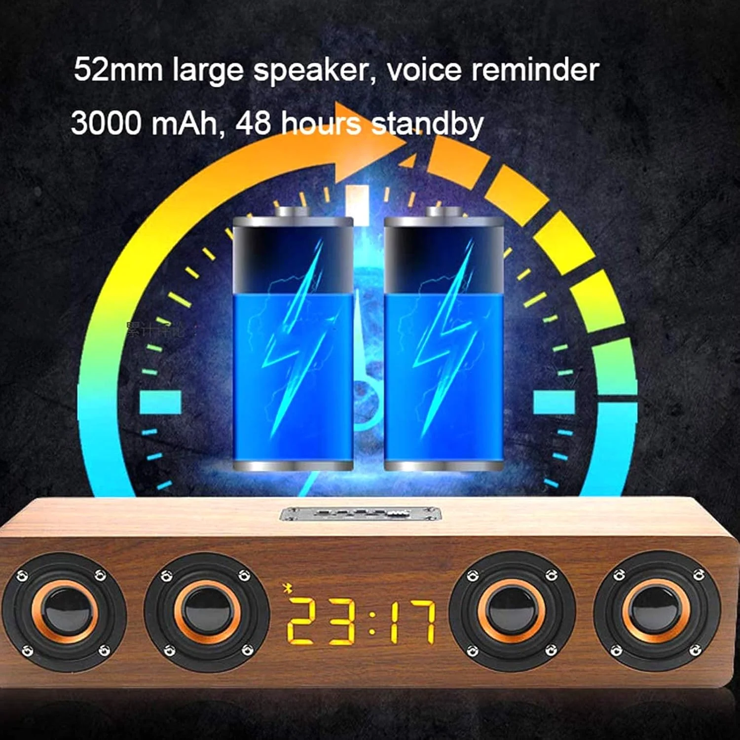 نوار صوتی برای تلویزیون، مینی اسپیکر بی‌سیم قابل حمل 2.0 بلوتوث 4.2، حالت فراگیر سه بعدی، برای کامپیوتر، لپ تاپ، تلویزیون، تبلت و تلفن هوشمند، قهوه ای مدل جدید