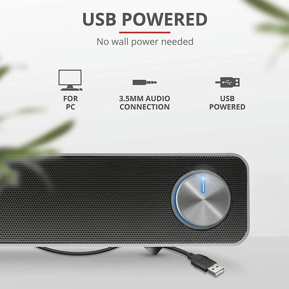 مینی ساندبار بلوتوثی اسپیکر فضای باز با ساب ووفر داخلی صدای فراگیر با USB - سبک وزن و قوی اتصال یکپارچه صدای شفاف قدرتمند جدید