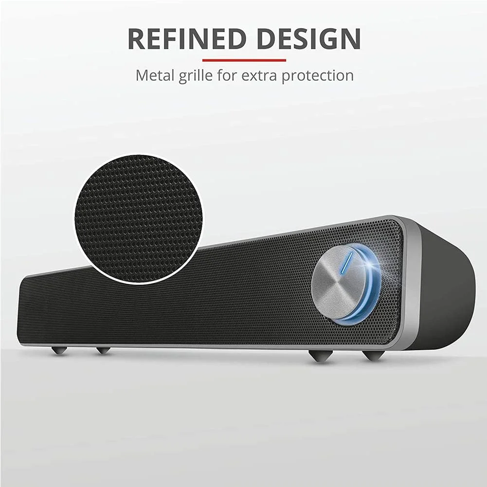 مینی ساندبار بلوتوثی اسپیکر فضای باز با ساب ووفر داخلی صدای فراگیر با USB - سبک وزن و قوی اتصال یکپارچه صدای شفاف قدرتمند جدید