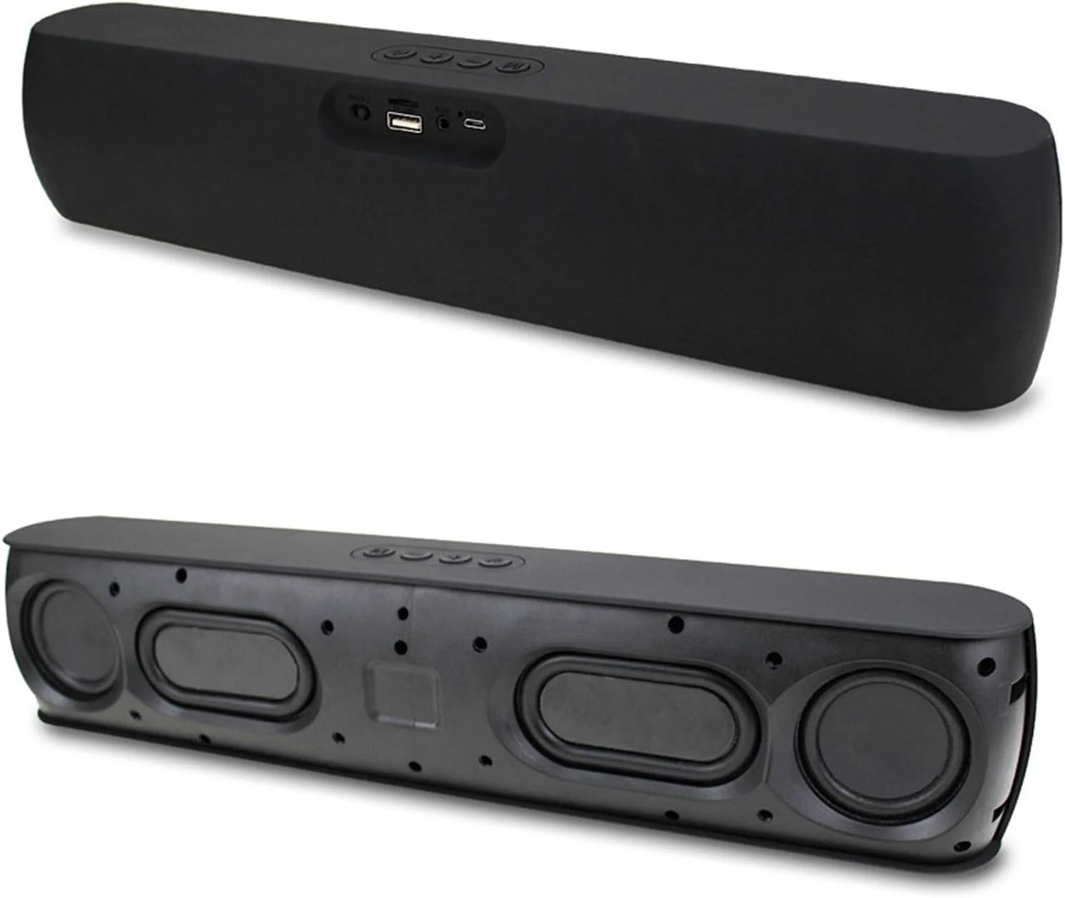 نوار صوتی بلوتوث 5.0 سیمی و بی سیم، نوار صوتی تلویزیون با ساب ووفر بی سیم، اپتیکال/Aux/USB/کواکسیال، صدای فراگیر قابل تنظیم باس برای سینمای خانگی، سبز جدید