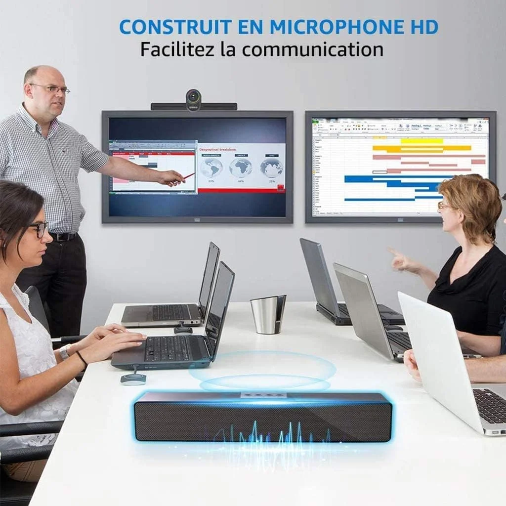 اسپیکر بلوتوثی بی‌سیم مینی ساندبار سینمایی صدای فراگیر 360 درجه واقعی اتصال بی‌سیم و سیمی طراحی منحصربه‌فرد و مناسب برای فعالیت‌های خارج از منزل مدل جدید