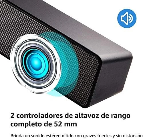 اسپیکر بلوتوثی بی‌سیم مینی ساندبار سینمایی صدای فراگیر 360 درجه واقعی اتصال بی‌سیم و سیمی طراحی منحصربه‌فرد و مناسب برای فعالیت‌های خارج از منزل مدل جدید