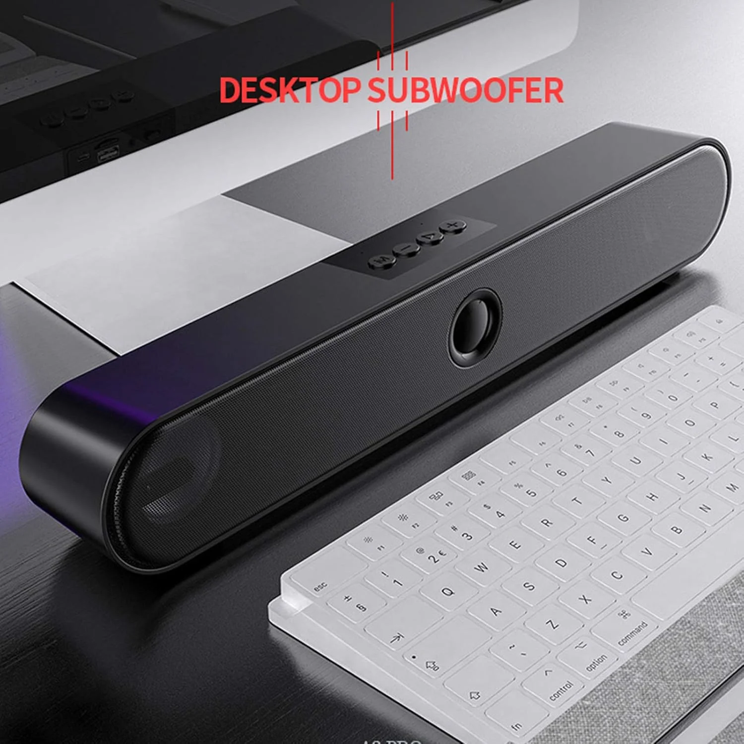 اسپیکر نواری صدا برای تلویزیون، اسپیکر نواری صدا بلوتوث 5.0، سازگار با بلوتوث، حالت فراگیر سه بعدی، حالت بازی، اسپیکر نواری صدا برای کامپیوتر رومیزی تلفن همراه تلویزیون، اسپیکر نواری هوشمند جمع و جور، مشکی جدید