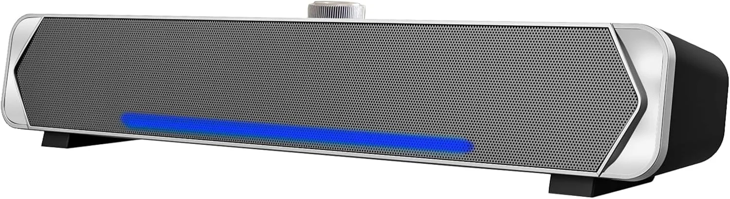 اسپیکر کامپیوتر برای مانیتورهای رومیزی، اسپیکر بلوتوث برای کامپیوتر، ساندبار بلوتوث 5.3 با کابل و برق USB، ساندبار برای کامپیوتر، لپ تاپ، تلفن های هوشمند