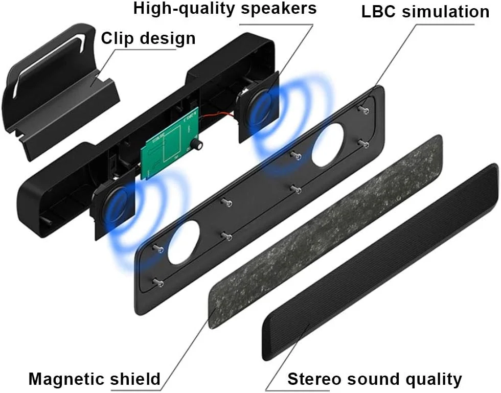 اسپیکر بلوتوثی کوچک بی سیم با فناوری ضد تداخل الکترومغناطیسی، صدای فراگیر سه بعدی همه جانبه، کوچک و آسان برای استفاده، سازگار با دستگاه های متعدد، تغذیه از طریق USB، جدید