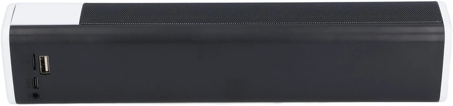 اسپیکر ساندبار بی سیم Goshyda، ساندبار استریو RGB بلوتوث سینمای خانگی، برای بازی، موسیقی، فیلم، پشتیبانی از BT، USB، AUX، پخش کارت حافظه کوچک (سفید)