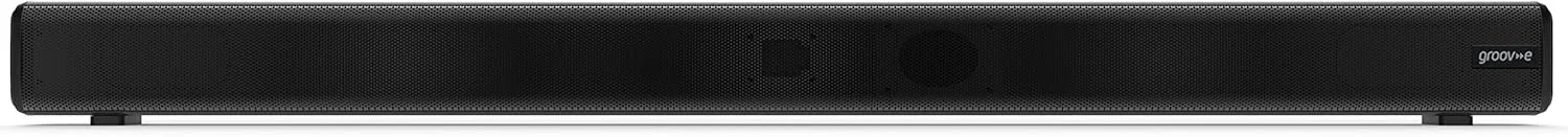 نوار صوتی همه کاره Groov-e Soundbar 50 با بلوتوث، اپتیکال، USB، کواکسیال و پخش AUX - بلندگو با توان 50 وات و بیس عالی - کنترل دکمه ای و از راه دور - شامل کیت نصب روی دیوار - مشکی
