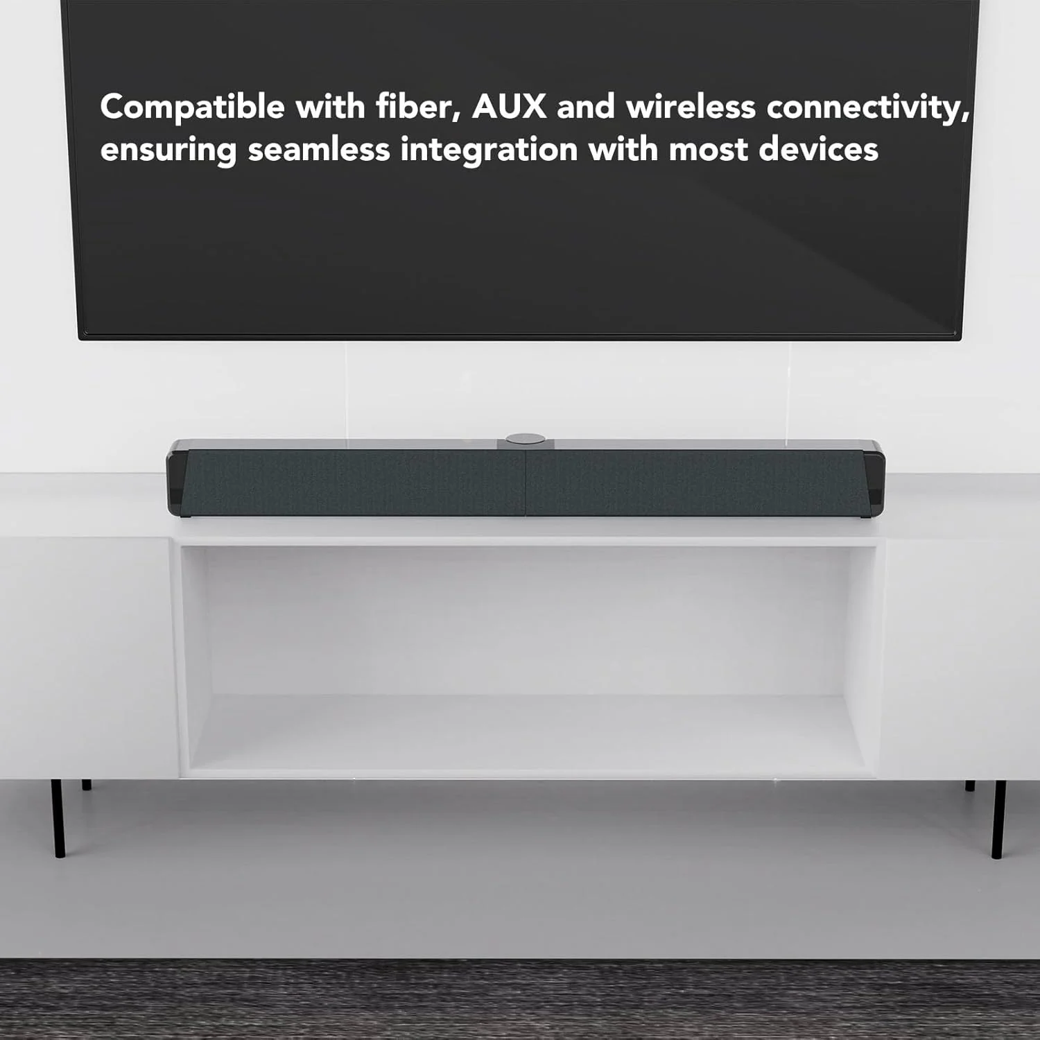 ساندبار تاشو با بلوتوث 5.0 و ساب ووفر داخلی صدای فراگیر سه بعدی برای تلویزیون، کامپیوتر، سینمای خانگی - اسپیکر استریو جمع و جور با ورودی های اپتیکال برای راه اندازی سینمای خانگی