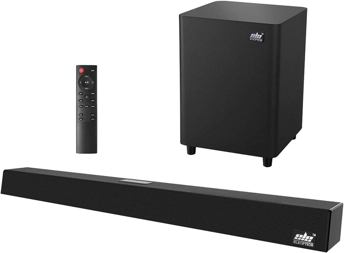 سیستم صوتی 120 واتی 2.1 کاناله برای تلویزیون، سیستم صوتی سینمای خانگی، اسپیکر بلوتوثی، ساب ووفر با پشتیبانی از اپتیکال و کواکسیال