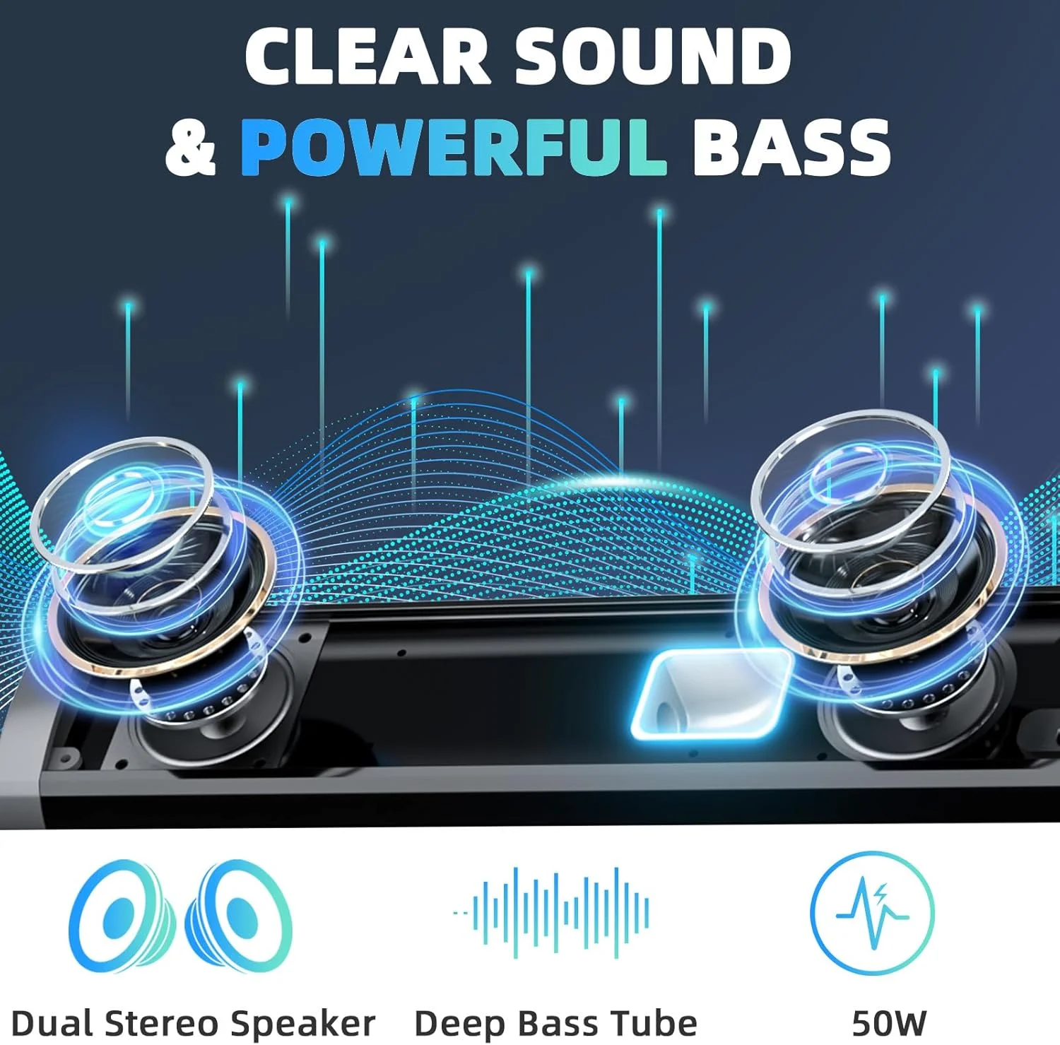 اسپیکر نواری 16 اینچی Desobry برای تلویزیون هوشمند، ساندبار کوچک با سیستم صدای فراگیر، ساندبار بلوتوثی با HDMI/ARC/AUX/Coaxial/Optical/USB، اسپیکر ساندبار برای پروژکتور، تلویزیون، کامپیوتر، قابل نصب روی میز اسپیکر نواری 16 اینچی Desobry برای تلویزیون هوشمند، ساندبار کوچک با سیستم صدای فراگیر، ساندبار بلوتوثی با HDMI/ARC/AUX/Coaxial/Optical/USB، اسپیکر ساندبار برای پروژکتور، تلویزیون، کامپیوتر، قابل نصب روی میز