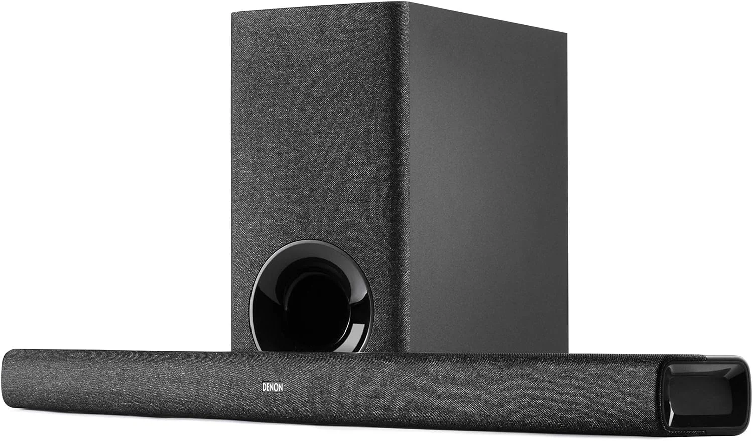 ساندبار Denon DHT-S416 با ساب ووفر بی سیم، ساندبار بلوتوث برای سیستم صدای فراگیر، Dolby Digital 5.1، Google Chromecast داخلی، HDMI ARC، قابلیت نصب روی دیوار، شامل کابل HDMI