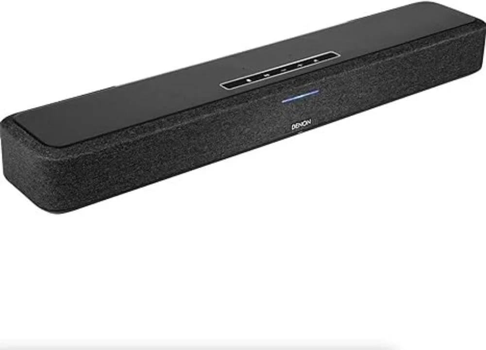 Denon Home 550 Dolby Atmos با صدای سه بعدی، Wi-Fi و بلوتوث، HEOS داخلی، Alexa، Siri و AirPlay 2، Spotify Connect، بلندگوهای دوگانه خانگی و ساب ووفر، مشکی