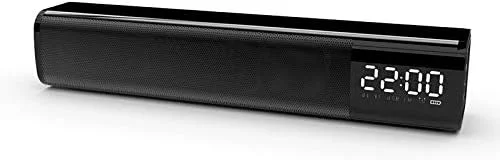 اسپیکر بلوتوثی WVV، اسپیکر بلوتوثی بی سیم، دو واحد استریو HiFi، صفحه نمایش LED، رادیو FM، کارت TF، AUX، ساندبار هندزفری، اسپیکر رومیزی برای کامپیوتر، لپ تاپ، تلفن جدید (رنگ: مشکی)