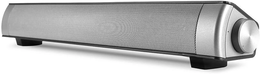 اسپیکر بلوتوث WVV، اسپیکر بلوتوث بی سیم، دو واحدی، ساندبار استریو، کارت TF، ورودی Aux، هندزفری، ساب ووفر جدید (رنگ: مشکی)