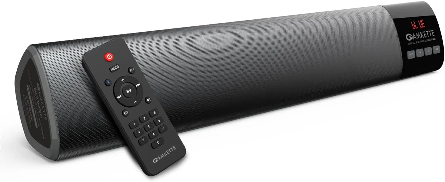 آمپکت اسپیکر بلوتوثی بی سیم جمع و جور مدل Boomer Pro با رادیو FM، کنترل از راه دور، 12 ساعت پخش مداوم، ساب ووفر داخلی و 4 حالت اکولایزر (دارای قابلیت TWS، توان 10 وات) (خاکستری-مشکی)