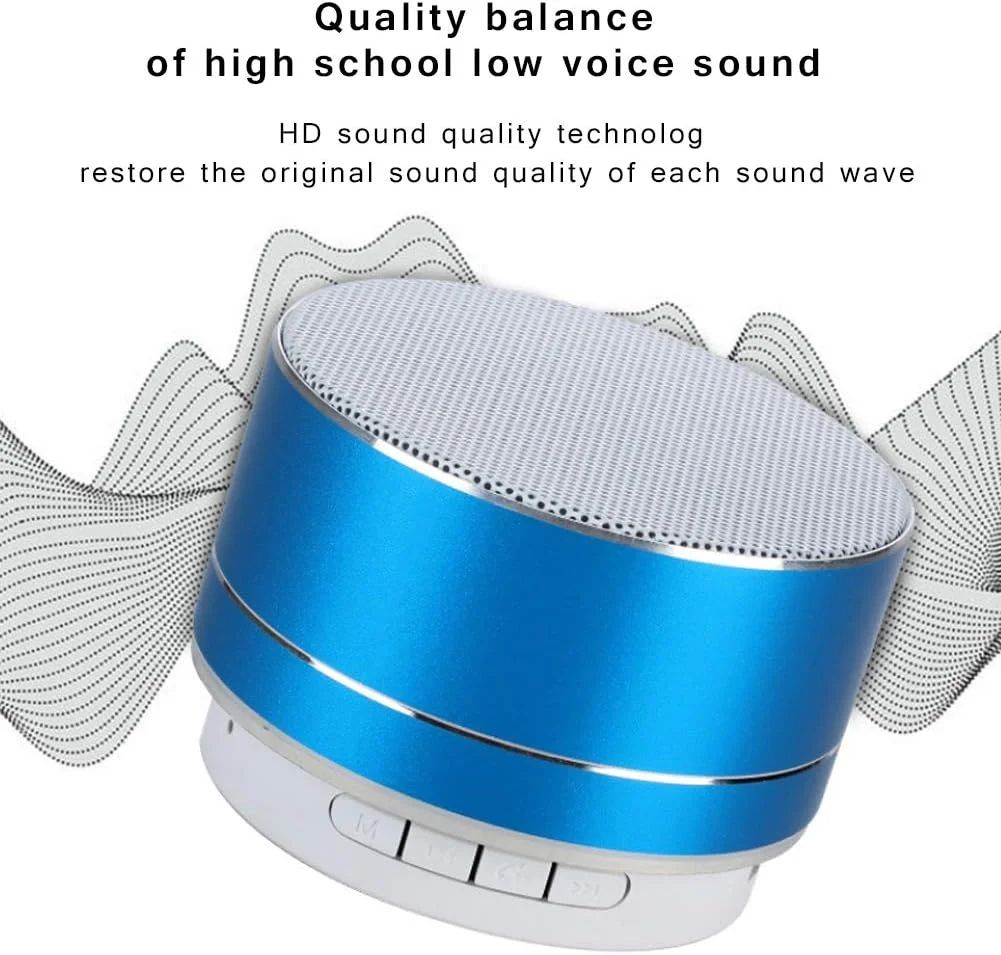 اسپیکر بلوتوثی کوچک و بی‌سیم مناسب سینمای خانگی، بلوتوث 4.0، کوچک و سبک، اتصال سیمی کمکی، اندازه کف دست، حمل آسان، سازگاری قدرتمند، زرد