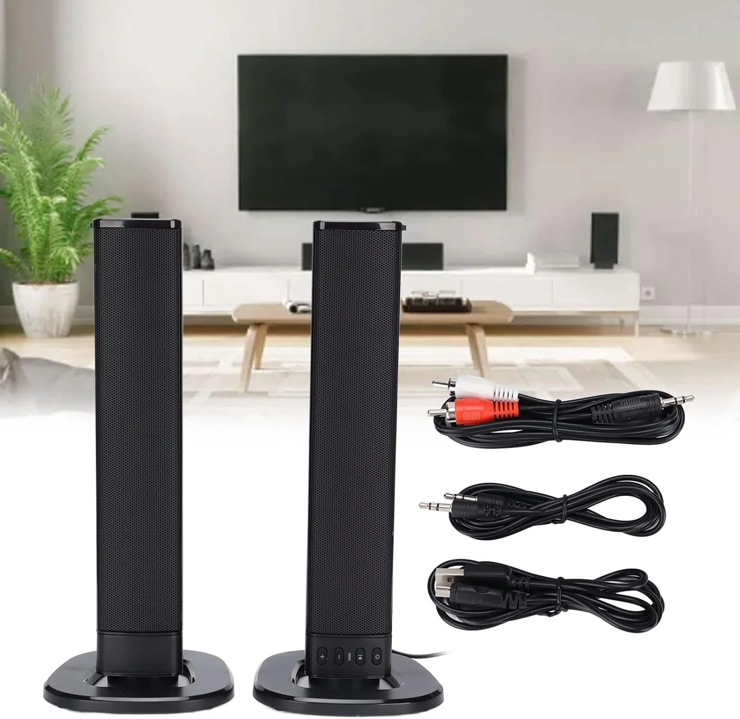 اسپیکر بلوتوثی ساندبار Bewinner BS‑36 توان 20 وات، ساب ووفر، چند منظوره، جداشدنی، بی سیم، سیستم ساندبار سینمای خانگی برای تلویزیون