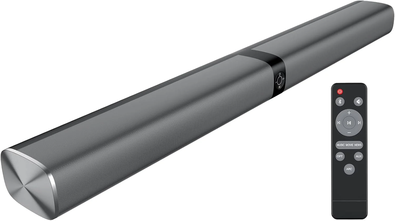 نوار صوتی 80 واتی با اتصال بلوتوث/ARC/Opt/AUX، با تقویت صدا، 3 حالت اکولایزر، نوار صوتی جداشدنی 2 در 1 برای تلویزیون/رایانه شخصی/بازی/پروژکتور
