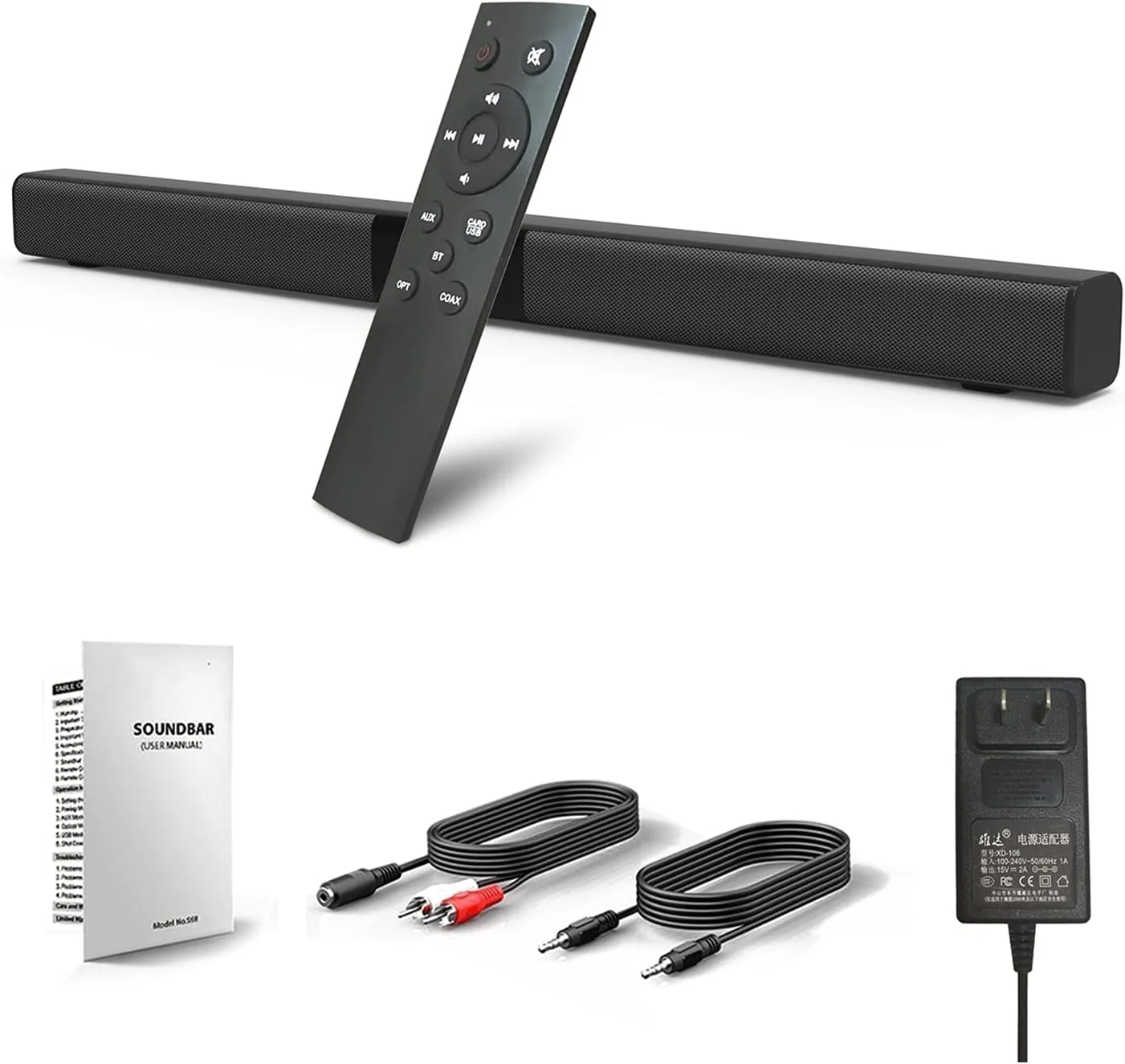 اسپیکر بلوتوثی بی‌سیم 50 واتی ساندبار، استریو HiFi 9D با بیس فوق‌العاده قوی، سیستم صوتی قدرتمند 50 واتی مناسب سینمای خانگی و تلویزیون با بلوتوث