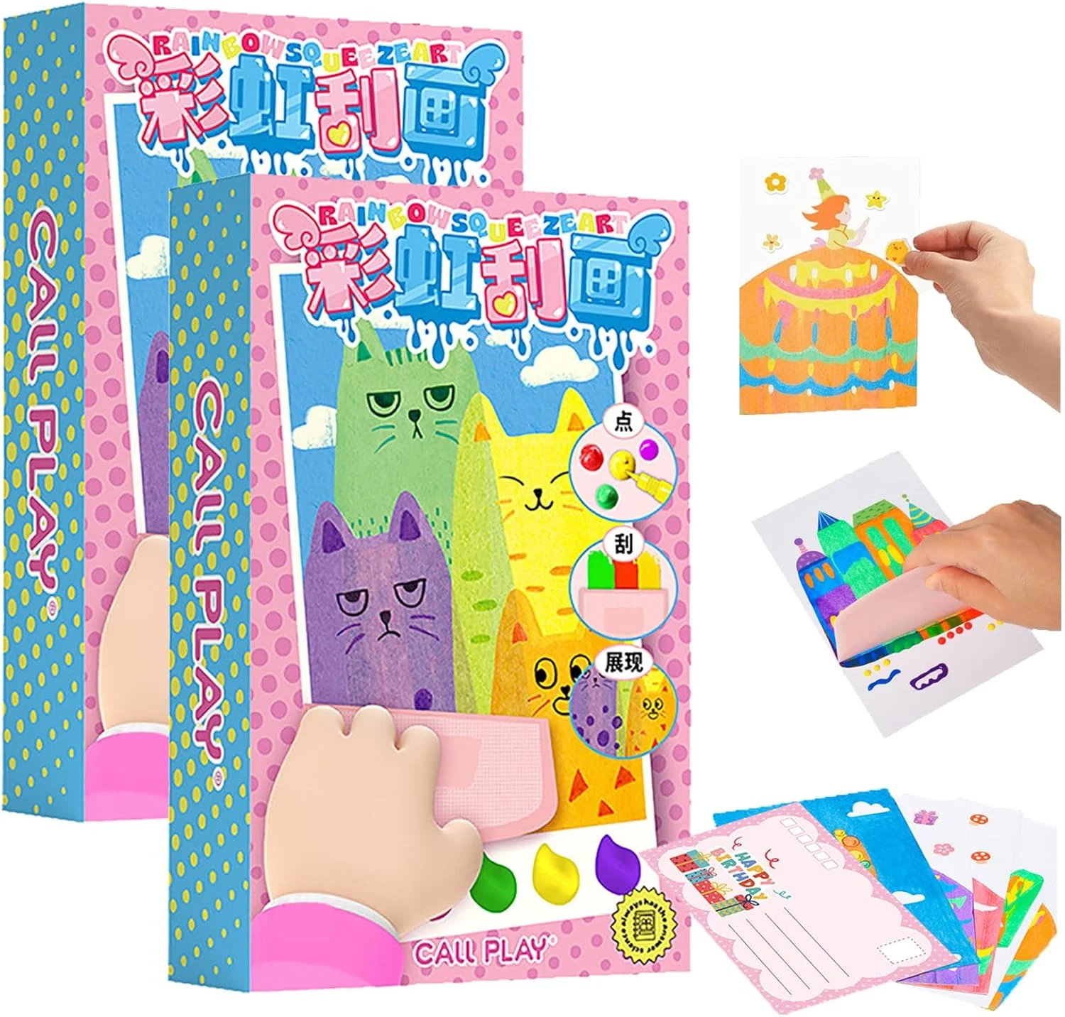 کیت نقاشی هنری اسکوئیجی برای کودکان، کارت پستال های رنگین کمانی خراشیدنی، نقاشی رنگین کمانی خراشیدنی کریسمس DIY، نقاشی رنگین کمانی خراشیدنی، هنر خراشیدنی رنگین کمانی، کارت پستال های تعطیلات DIY، کاغذ خراشیدنی رنگین کمانی (2)