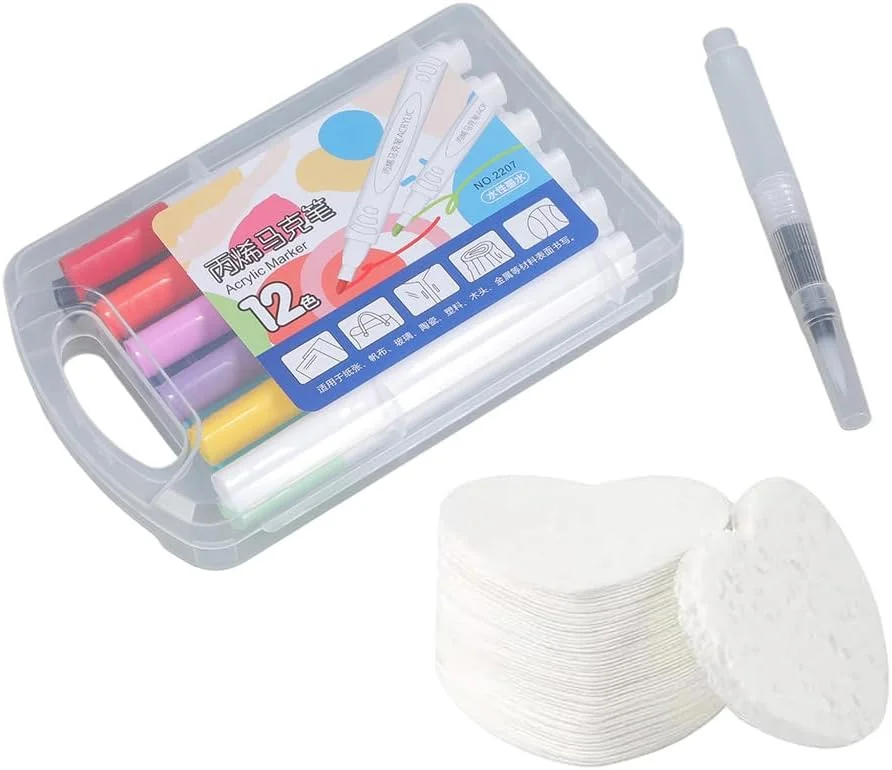 قلم طراحی با بافت پفکی، کاغذ بافت دار، قلم حبابی، لوازم هنری برای کودکان و بزرگسالان، کیت های نقاشی بافت دار با قلم آبرنگ برای کودکان