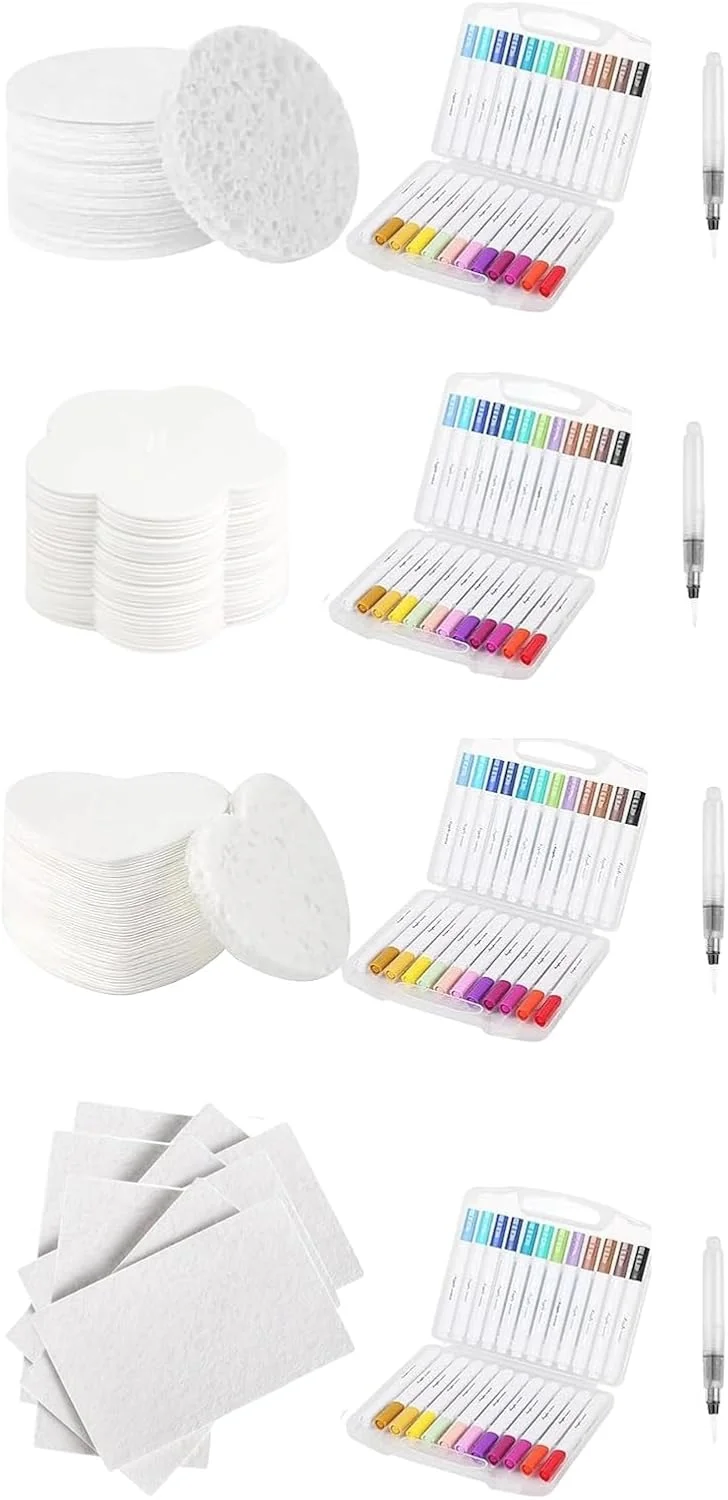 مجموعه نقاشی با بافت فوم جادویی با قلم آبرنگ، مناسب برای نقاشی و طراحی کودکان