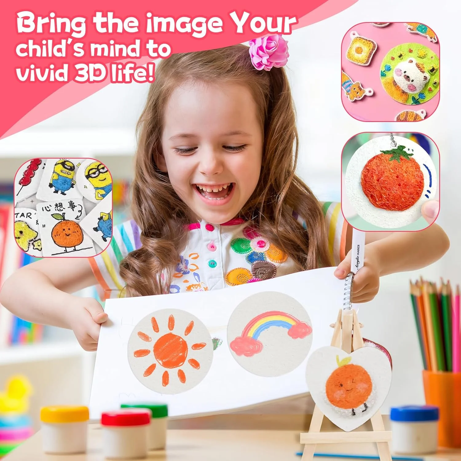 رنگ پفی جادویی iewrtcin، بافت فومی، نقاشی روی کاغذ، ست طراحی سه بعدی، لوازم هنری DIY برای کارهای دستی