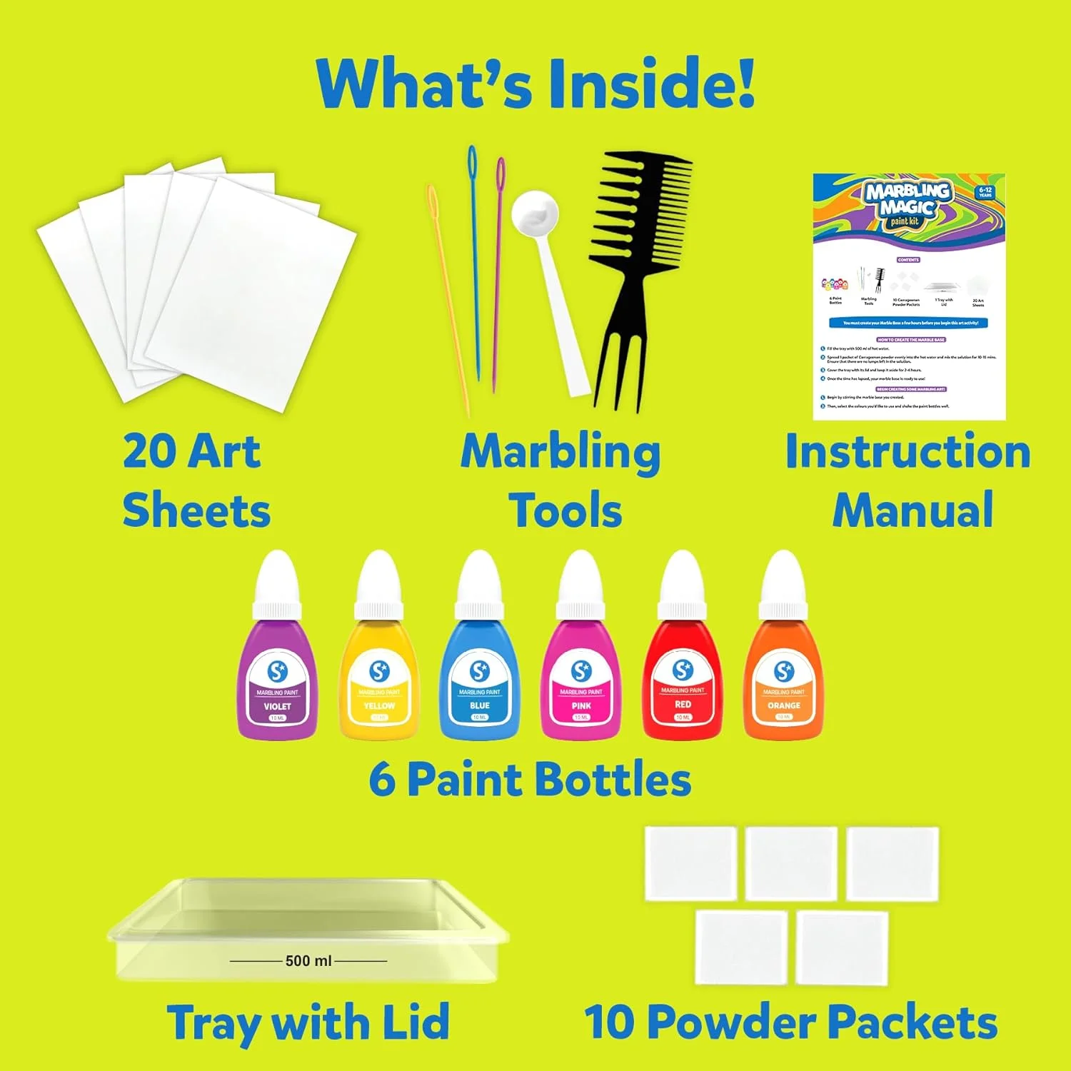 کیت رنگ آمیزی جادویی Skillmatics، کیت رنگ آمیزی روی آب برای کودکان، کیت های هنری و کاردستی، لوازم، فعالیت خلاقانه DIY، هدیه برای دختران و پسران 6، 7، 8، 9، 10، 11، 12 ساله، چند رنگ