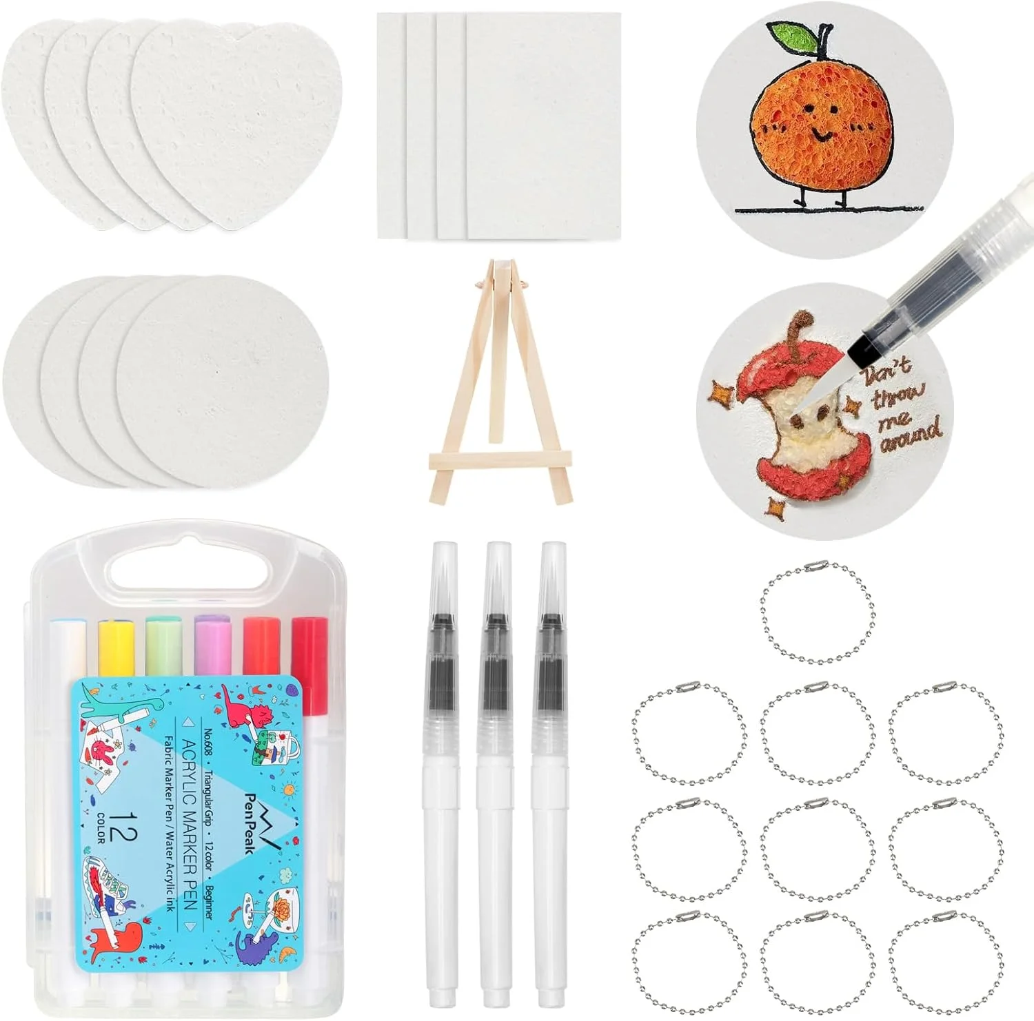 کیت نقاشی پفکی جادویی CIGTSICO، کیت نقاشی با بافت فوم جادویی، اسفنج بوم نقاشی سه بعدی، رنگ پفکی جادویی مناسب برای نقاشی، صنایع دستی کودکان، دکوراسیون DIY، هدایای دست ساز