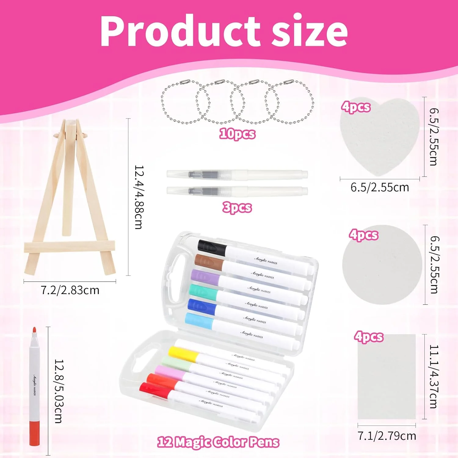 کیت نقاشی پفکی جادویی CIGTSICO، کیت نقاشی با بافت فوم جادویی، اسفنج بوم نقاشی سه بعدی، رنگ پفکی جادویی مناسب برای نقاشی، صنایع دستی کودکان، دکوراسیون DIY، هدایای دست ساز