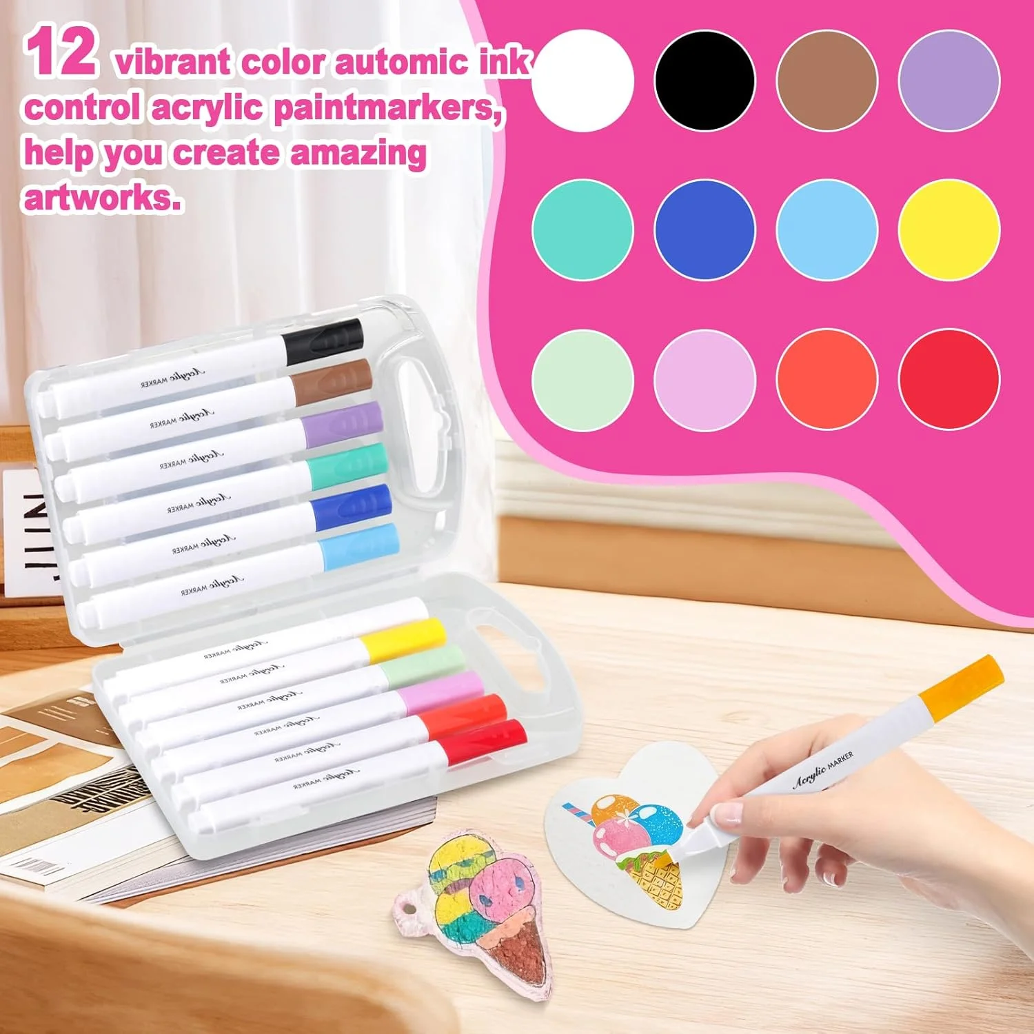 کیت نقاشی پفکی جادویی CIGTSICO، کیت نقاشی با بافت فوم جادویی، اسفنج بوم نقاشی سه بعدی، رنگ پفکی جادویی مناسب برای نقاشی، صنایع دستی کودکان، دکوراسیون DIY، هدایای دست ساز