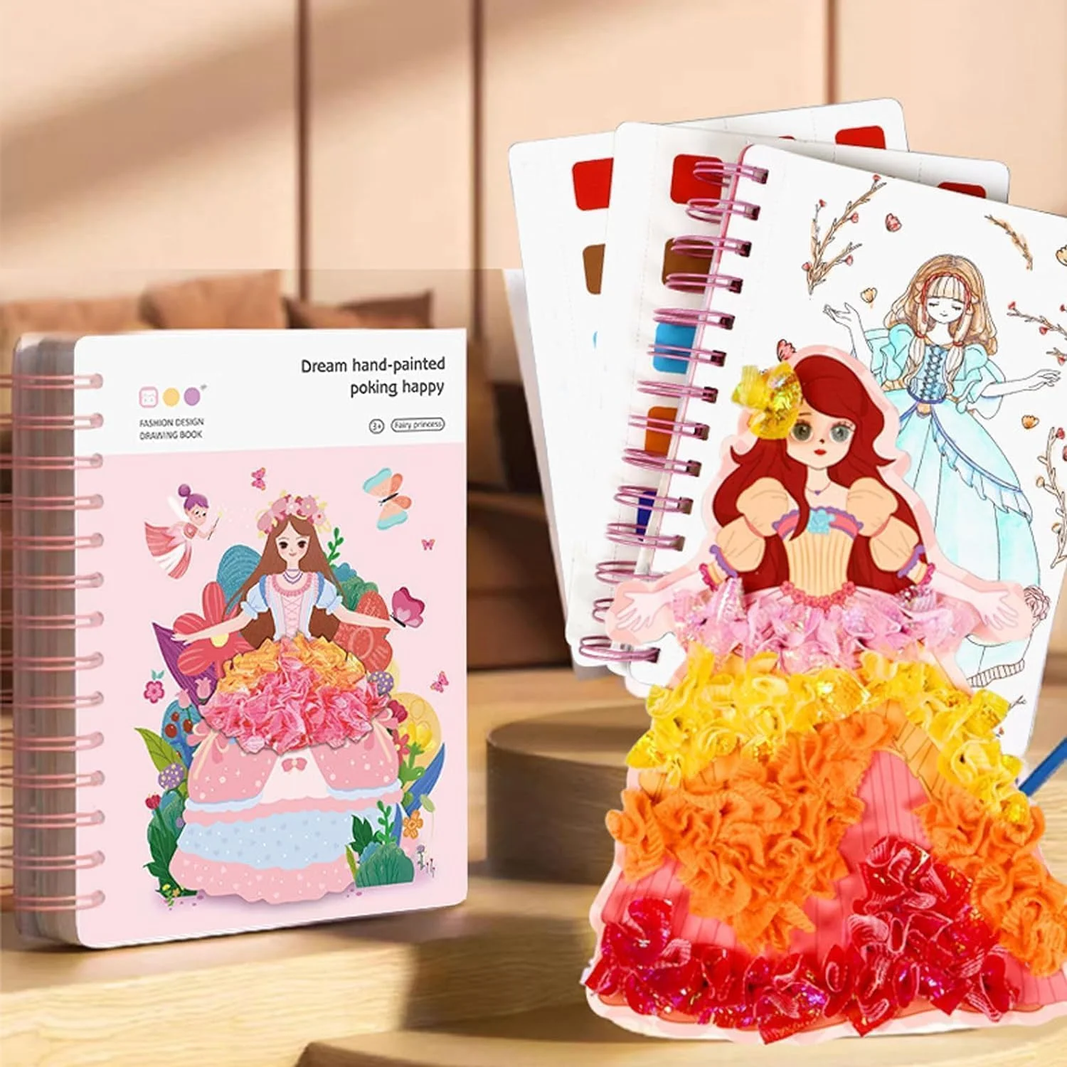 نقاشی با پارچه اکسفور، پازل خلاقانه پانچ، هنر نقاشی آبرنگ جادویی، هنر خراش و فعالیت سرگرم کننده لباس پوشیدن، کیت کاردستی DIY، کتاب آموزش هنر کودکان