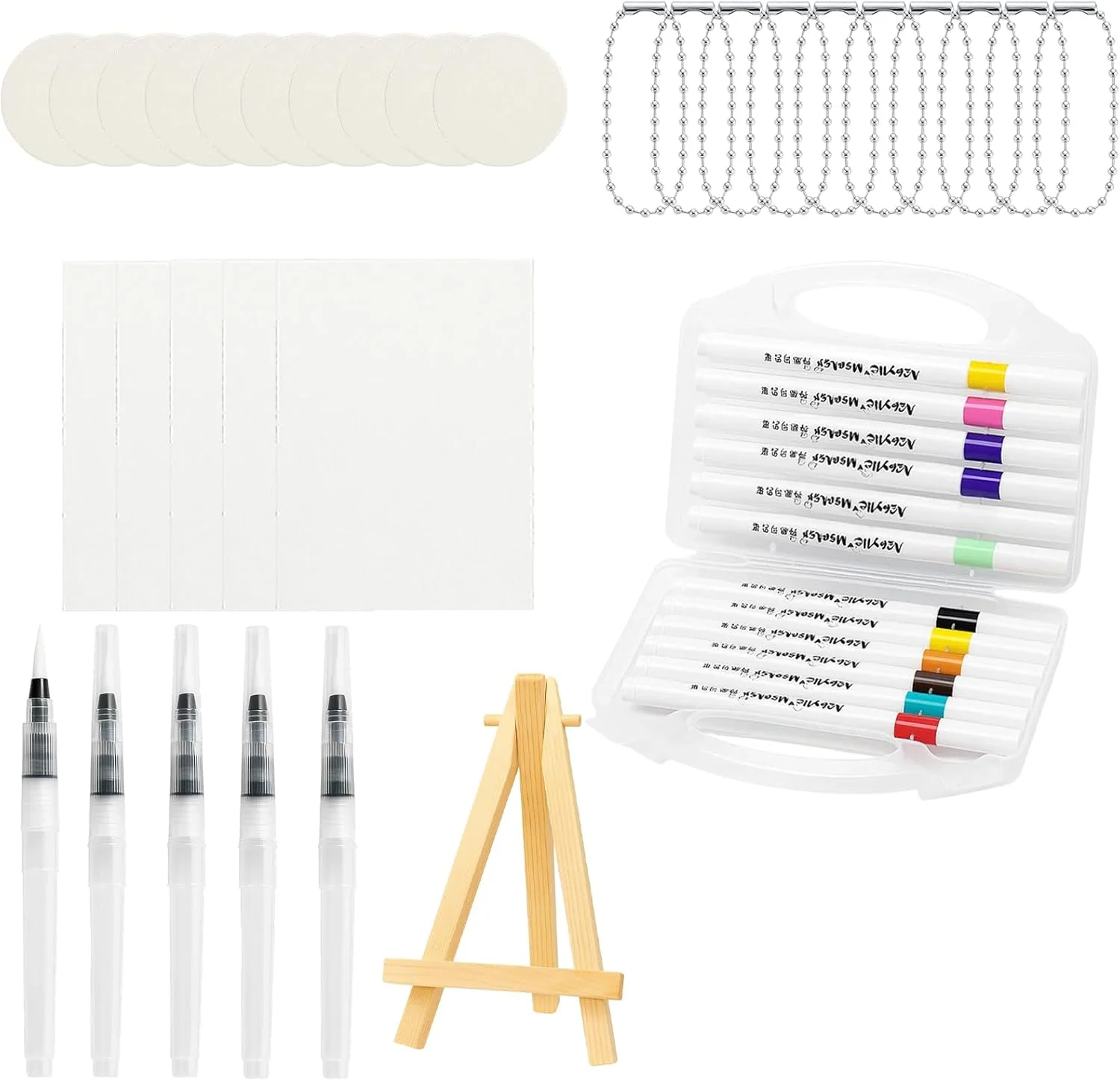 ست نقاشی پفی KBCYRT، کیت نقاشی با بافت فوم جادویی 43 تکه، ست طراحی سه بعدی با 15 اسفنج بوم، 12 قلم رنگی، 5 قلم موی آبی، 10 زنجیر مهره ای و 1 سه پایه کوچک، لوازم هنری قلم های طراحی حباب دار DIY