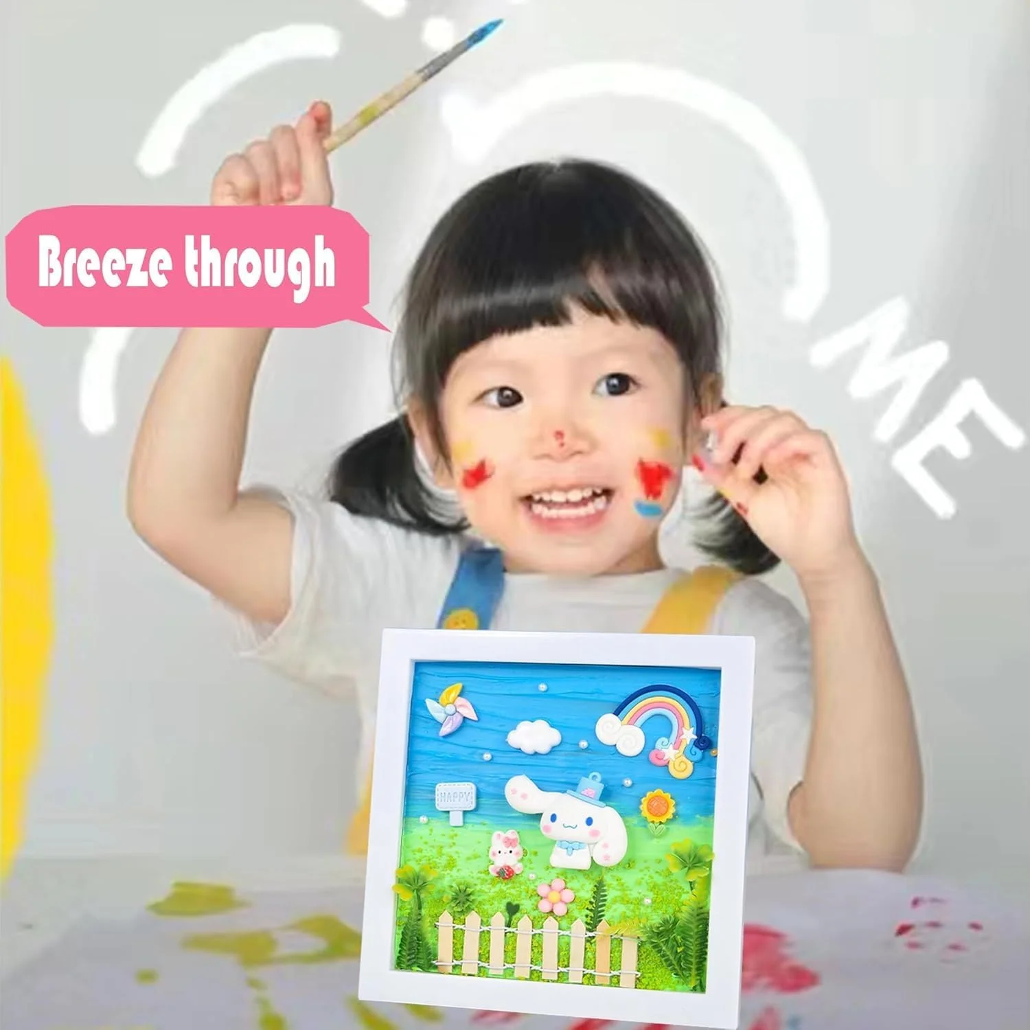 کاردستی نقاشی سه بعدی سارائله، لوازم هنری، کیت هنری و کاردستی، کیت نقاشی، لوازم هنری خلاقانه، کیت هنری و کاردستی، دکوراسیون اتاق خواب، هدیه تولد برای دختران و پسران 4 سال به بالا