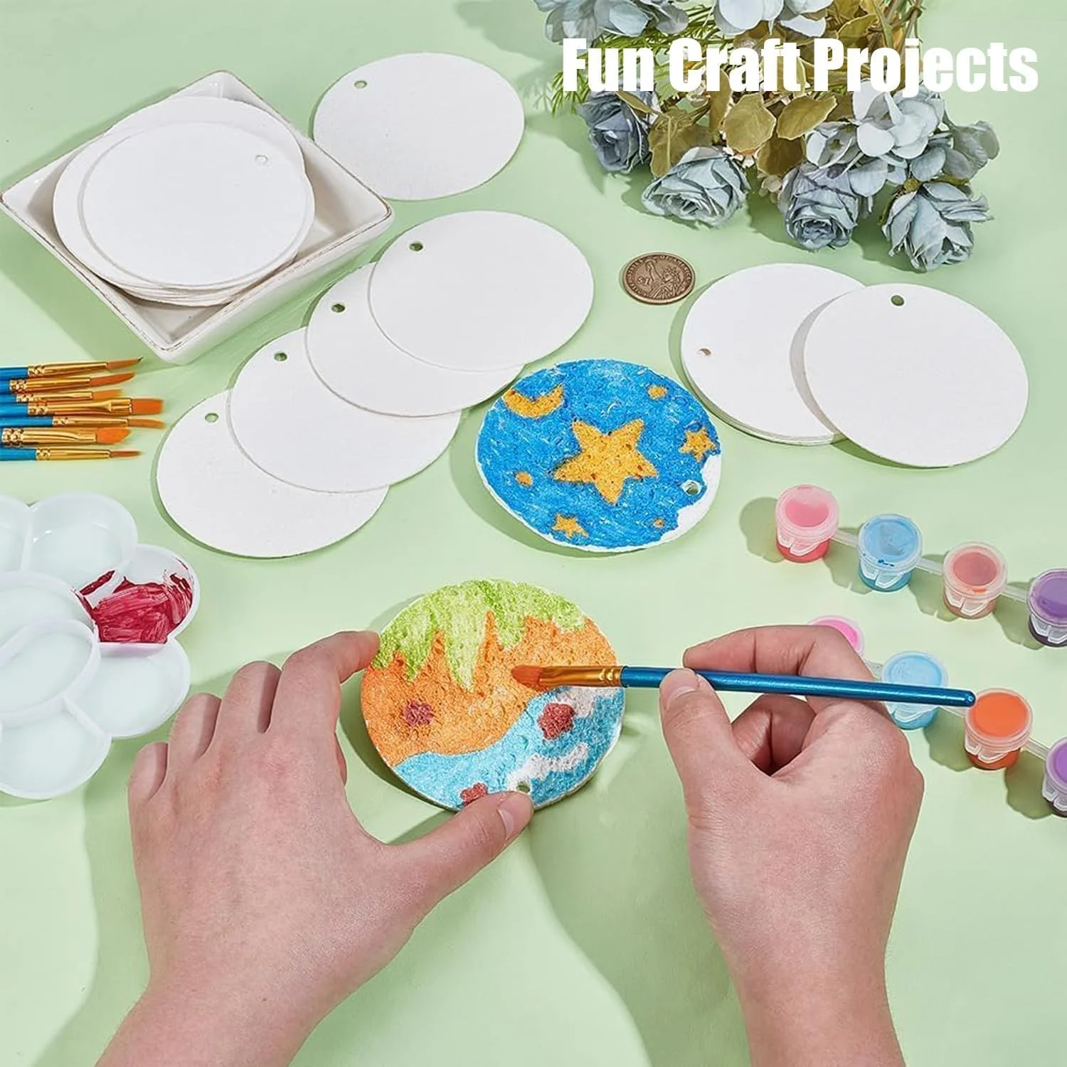 قلم های نقاشی پفی جادویی تزویق، قلم های طراحی با بافت فوم سه بعدی با جوهر سه بعدی، بوم اسفنجی گل، کاغذ نقاشی خالی، هنر DIY دست ساز برای کودکان