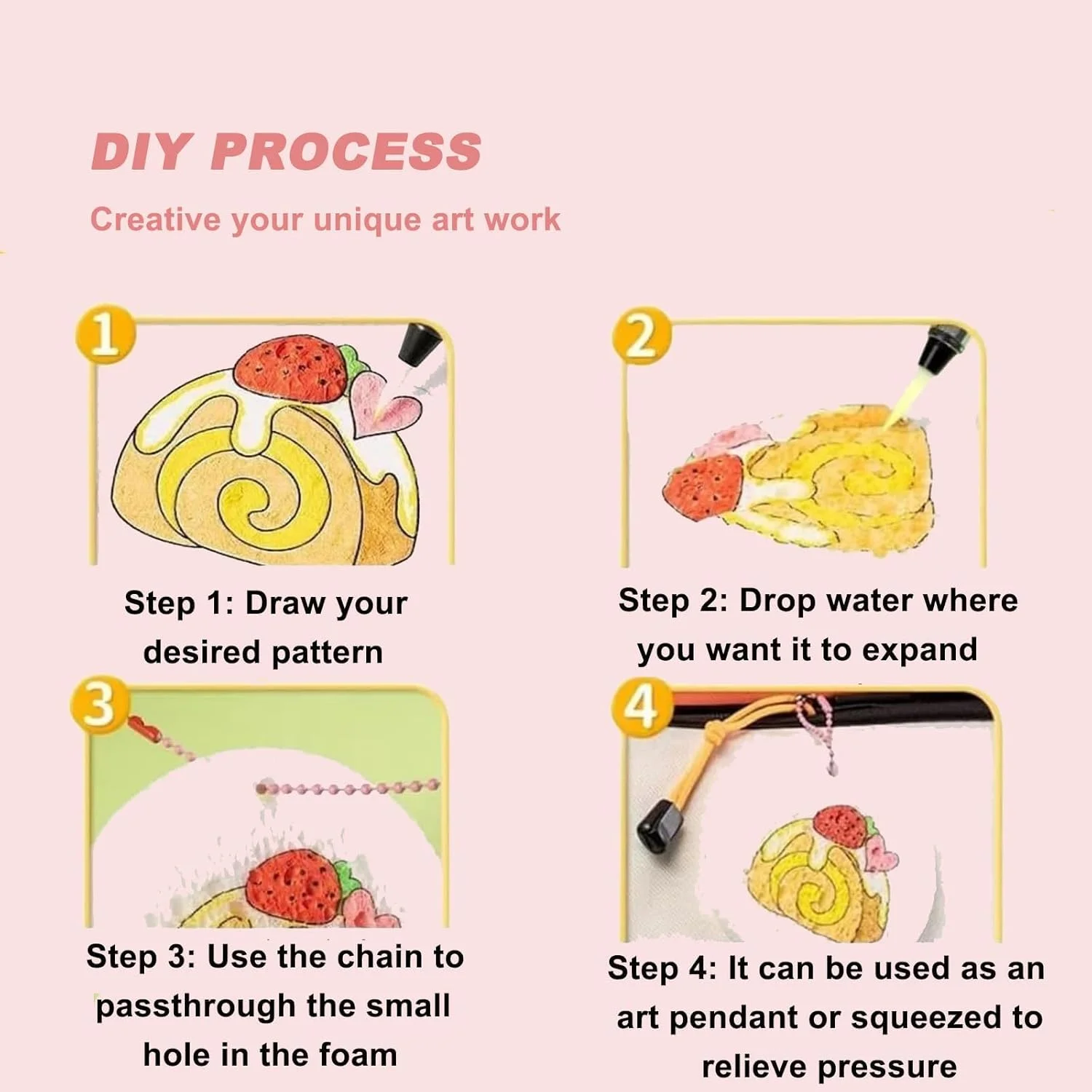 رنگ پفی جادویی تزویق، اسفنج بوم نقاشی جادویی سه بعدی، لوازم هنری قلم طراحی حباب DIY برای کودکان