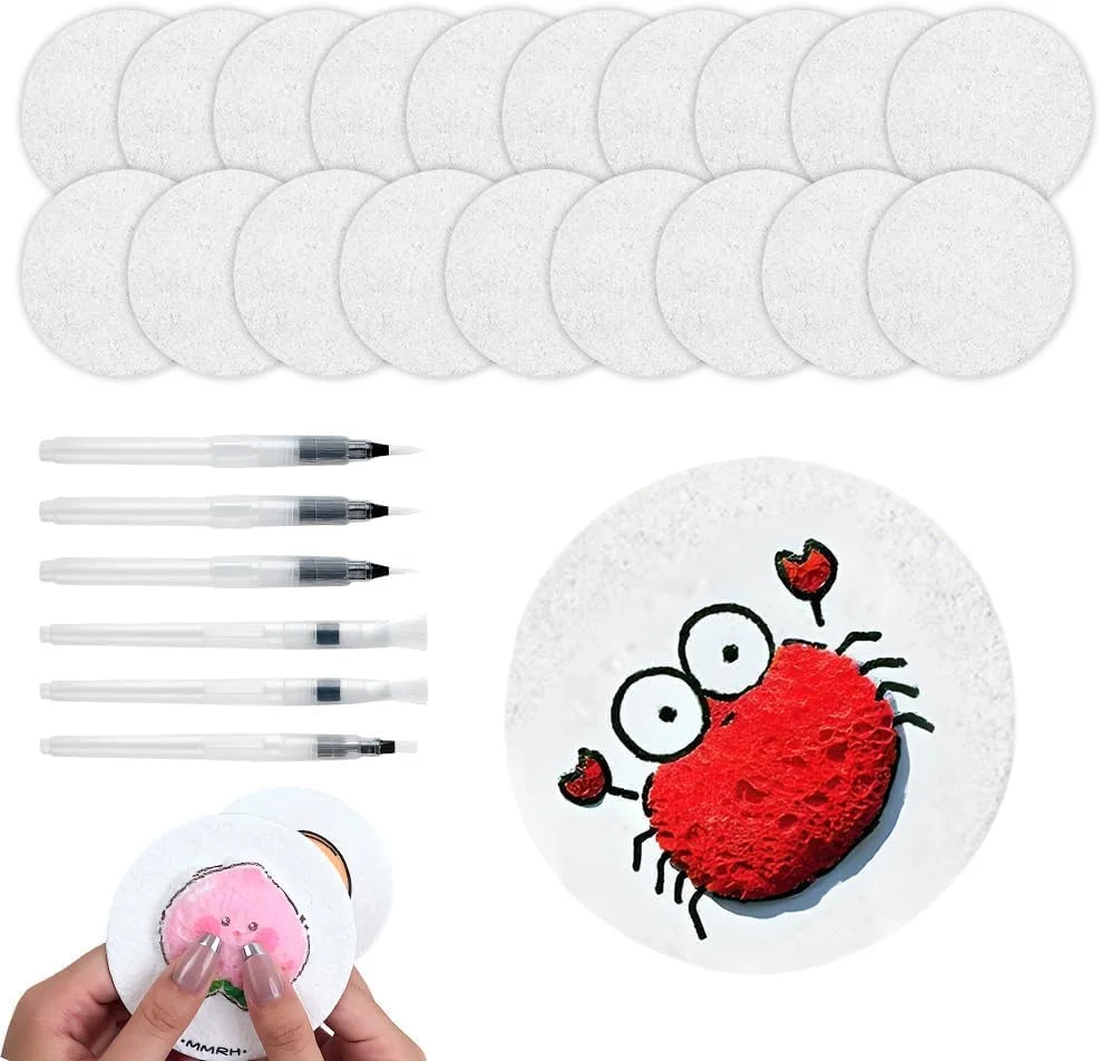 قرص رنگ پفی جادویی BIGTHREE (30 عدد)، اسفنج بوم نقاشی جادویی سه بعدی، کاغذ نقاشی با بافت فوم برای کاردستی، همراه با 6 قلم، برای نقاشی DIY کودکان، تحریک تخیل و خلاقیت. قرص رنگ پفی جادویی BIGTHREE (30 عدد)، اسفنج بوم نقاشی جادویی سه بعدی، کاغذ نقاشی با بافت فوم برای کاردستی، همراه با 6 قلم، برای نقاشی DIY کودکان، تحریک تخیل و خلاقیت.