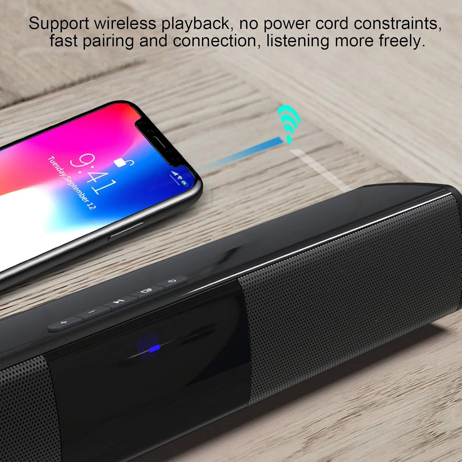 اسپیکر استریو - اسپیکر بلوتوثی بی سیم ساب ووفر سیستم صوتی خانگی بلندگو برای تلویزیون کامپیوتر سیستم های سینمای خانگی، عملکرد رادیو FM و جک صوتی 3.5 میلی متری