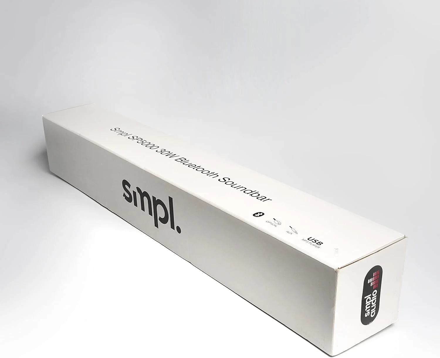 اسپیکر ساندبار چند رسانه ای 30 واتی Smpl SP5000، پشتیبانی از بلوتوث، ورودی کواکسیال، AUX، USB و کنترل از راه دور، 76.2 سانتی متر - مشکی