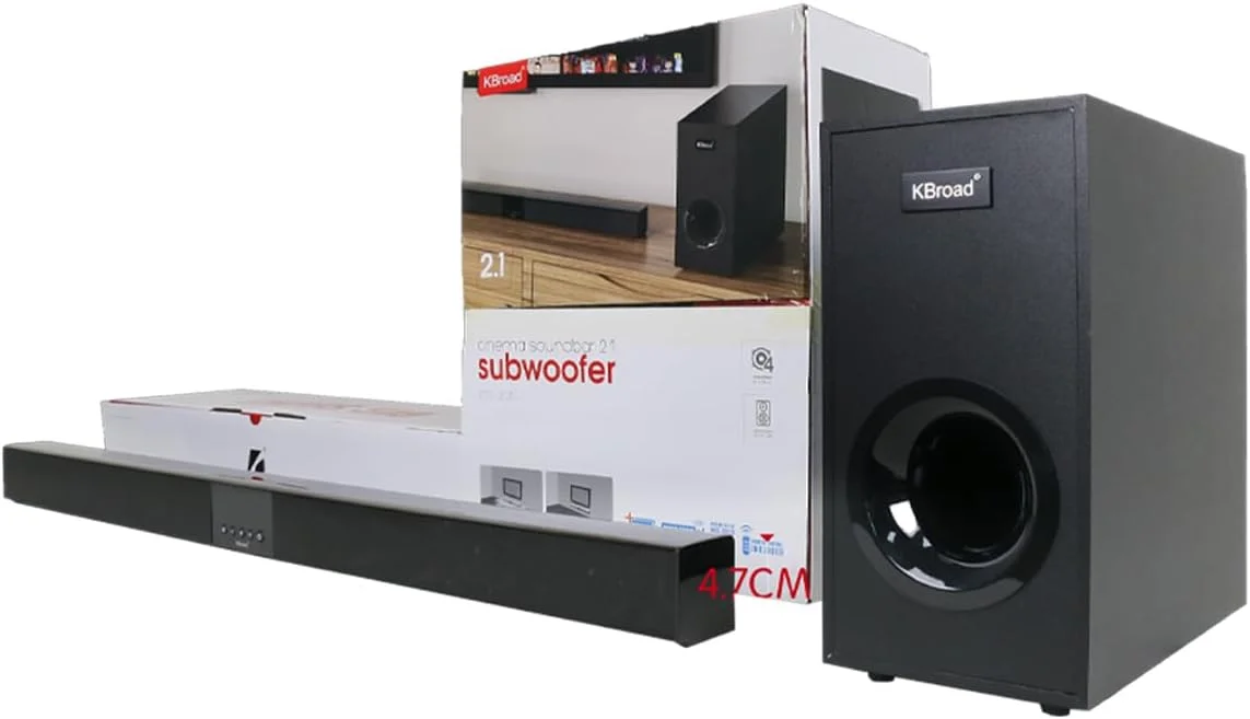 سیستم ساندبار 2.1 کاناله با ساب ووفر بی سیم، توان خروجی 300 وات، پخش بلوتوث، اتصال HDMI و اپتیکال، مشکی