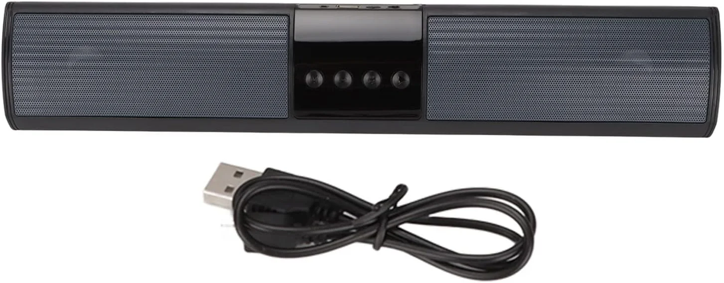 اسپیکر بلوتوثی RGB BT5.0، ساندبار با صدای فراگیر سه بعدی، ورودی AUX USB، اسپیکر بی سیم رومیزی، مینی ساندبار برای کامپیوتر/سینمای خانگی