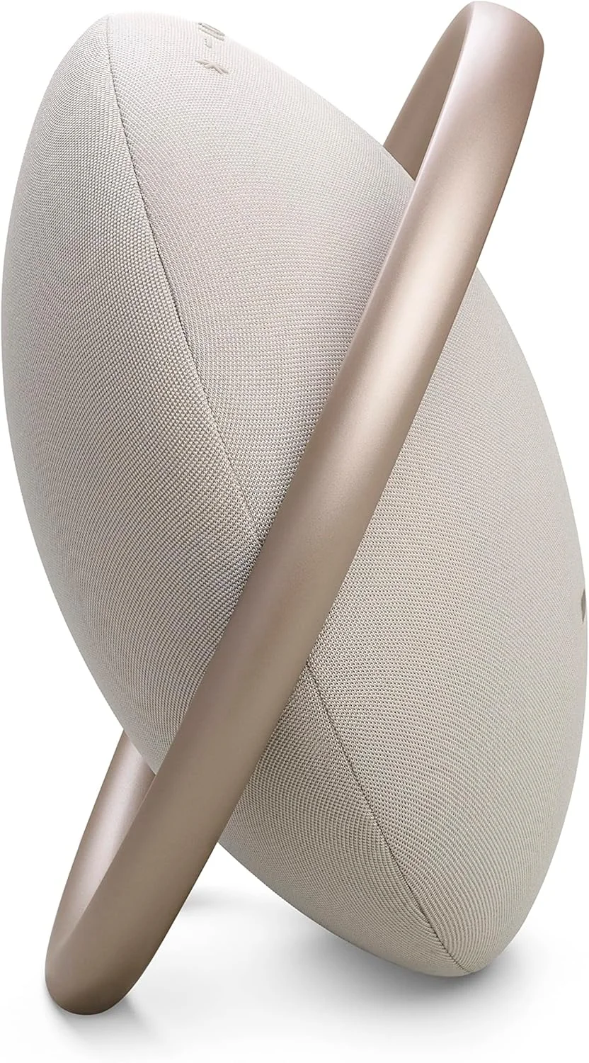 اسپیکر بلوتوث استریو قابل حمل Harman Kardon Onyx Studio 8، صدای برتر، طراحی ظریف، تنظیم خودکار، 8 ساعت عمر باتری، مواد سازگار با محیط زیست، میکروفون دوگانه داخلی - شامپاین، HKOS8CPNUK